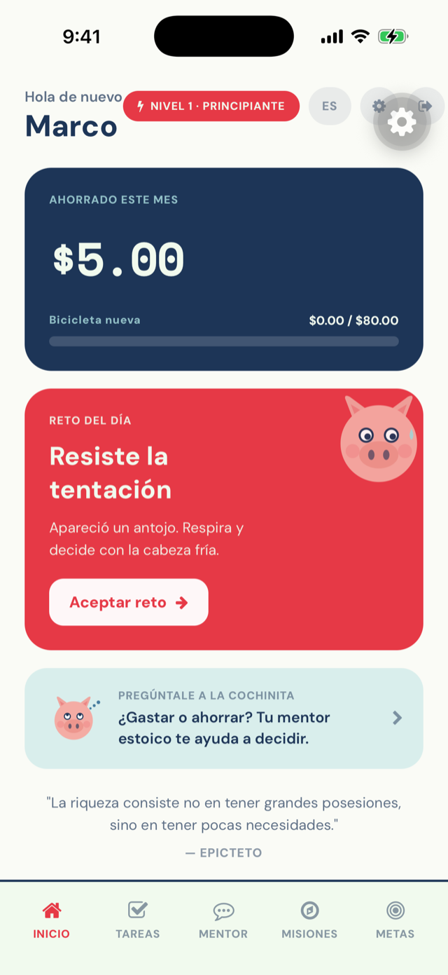 Su alcancía de un vistazo